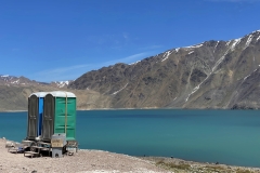 Loo with best view at El Yeso Reservoir